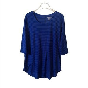American Eagle Jegging T Shirt Striped Blue Dolman Large